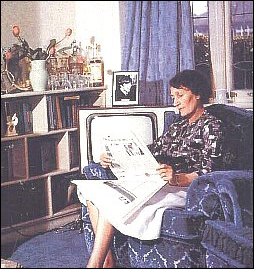 John Lennon's Aunt Mimi in her home, Mendips, in Liverpool, England.