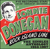 Lonnie Donegan is considered the father of skiffle in Great Britain. Most of the bands that were a part of the British Invasion started out as skiffle groups, like the Quarrymen, John Lennon's first group.