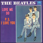 The Beatles single, Love Me Do, on Tollie Records.