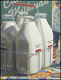 Milk really did come in bottles back in the days with the Milkman delivered it to your door.