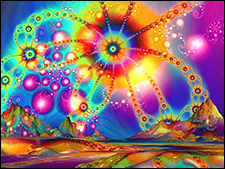 Psychedelic art to go with John Lennon's trippy song, Tomorrow Never Knows.