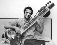 Sitar master, Ravi Shankar, had a tremedous influence on the early psycedelic rock sound in Europe and America. He was teacher and close friend to Beatle, George Harrison.