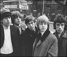 The Rolling Stones in the mid-sixties, the time period when they had hits such as, Satisfaction and Time Is On My Side.