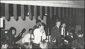 The Rolling Stones on stage at the Crawdaddy Club in London, England.