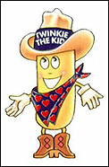 Twinkie the Kid was an advertising icon for Hostess Twinkies. He appeared on The Howdy Show.