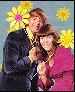 The Carpenters were one of the biggest soft pop groups in music history. Left to right: Richard Carpenter, Karen Carpenter.