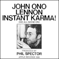 Picture sleeve for John Ono Lennon's song, Instant Karma!