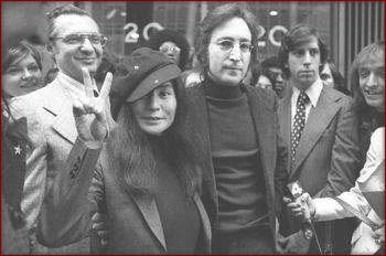 John and Yoko during John's long legal battle to stay in the USA