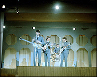 The Beatles on The Ed Sullivan Show in Miami, Florida, February 1964.