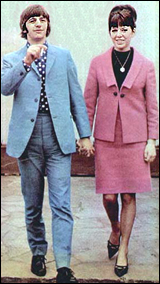 Ringo Starr and Maureen Cox on their wedding day in 1965.