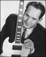 Popular music recording innovator, Les Paul. He started the technique of multi-tracking.