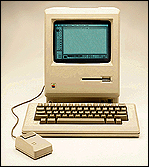 The first Apple Macintosh computer.