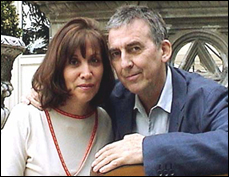 George and Olivia Harrison after the vicious attack they suffered in their home, Friar Park.