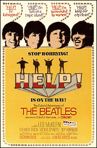 Theatrical poster for The Beatles second feature film, Help!