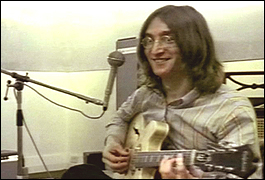 John Lennon during the Get Back-Let It Be sessions in 1969.