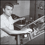 Sam Phillips at the console of Sun Records.