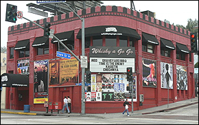 The famous Whiskey a Go Go on the Sunset Strip in Los Angeles, California.