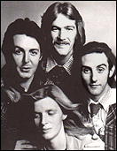 Paul McCartney's group, Wings, circa 1971.