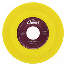The Beatles song, Yellow Submarine, on yellow vinyl for jukeboxes only.