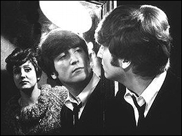 John Lennon in a special scene featuring his acting abilities in The Beatles first major motion picture, A Hard Day's Night.