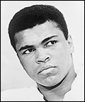 Muhammad Ali, formerly Cassius Clay, Heavyweight Boxing Champion of the World.