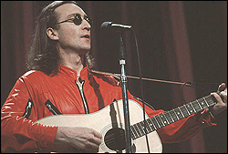 John Lennon making his last public, only five years before his death in 1980.