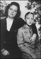 A young Elvis Presley with his mother, Gladys.