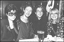 Yoko Ono, Julian Lennon, Sean Lennon, and Cynthia Lennon seem to be enjoying an evening out together.