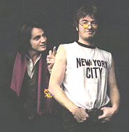 Actor Aidan Quinn (left) had the task of playing Paul McCartney circa 1975 in the VH1 movie, Two of Us. Actor Jarad Harris (right) played John Lennon.